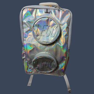 Lego Brick Backpack Holographic With 2 Front Pockets & Adjustable Straps